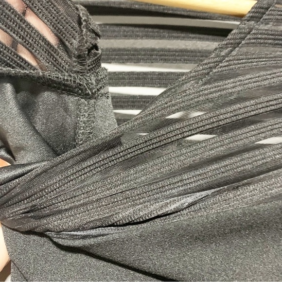 Lulu's Perfect Mesh Black Body Con Dress Size XS - Picture 9 of 11